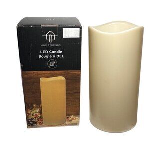 Hometrends LED Candle 6-Hour Timer Cream Flameless Battery Operated Large 9"